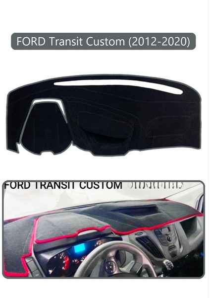 Ford Transit Custom (2012-2020)TORPİDO Koruma Halısı Gri Kenar