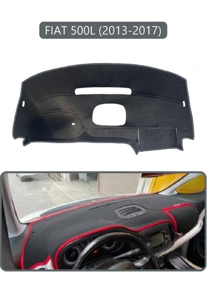 Fıat 500L 2013-2017 Modellerine Uyguntorpido Koruma Halısı Gri Kenar