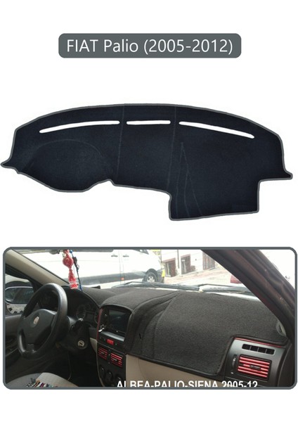 Fıat Palio 2005-2012 Modellerine Uyguntorpido Koruma Halısı Gri Kenar