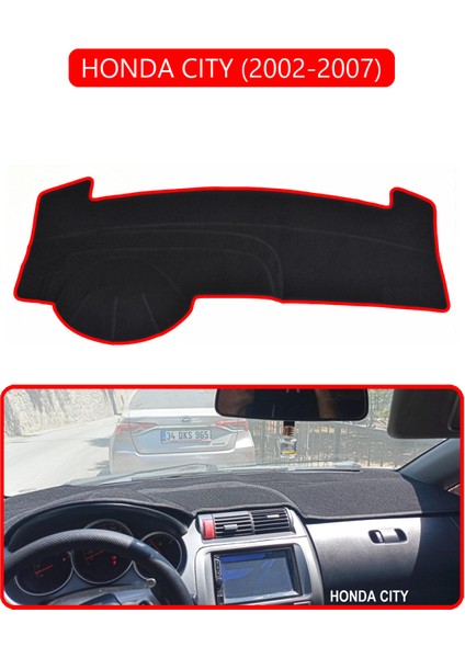 Honda Cıty 2002-2007TORPİDO Koruma Halısı Kırmızı Kenar