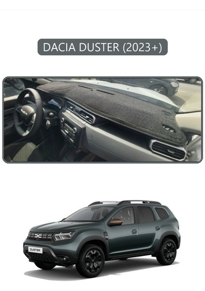 Dacıa Duster 2023+TORPİDO Koruma Halısı Gri Kenar