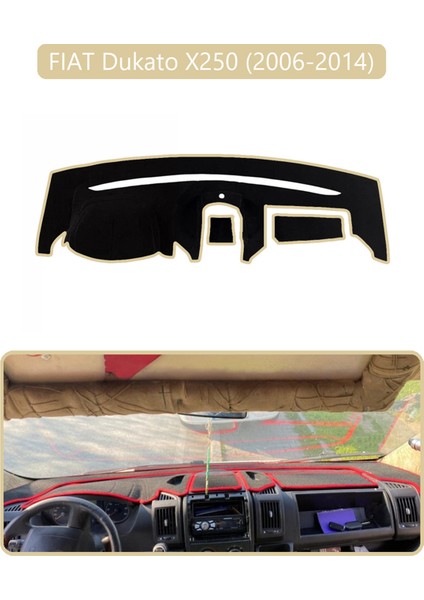 Fıat Dukato X250 2006-2014 Modellerine Uyguntorpido Koruma Halısı Bej Kenar