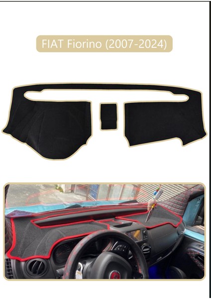 Fıat Fiorino 2007-2020 Modellerine Uygun Eski Torpido Koruma Halısı Bej Kenar