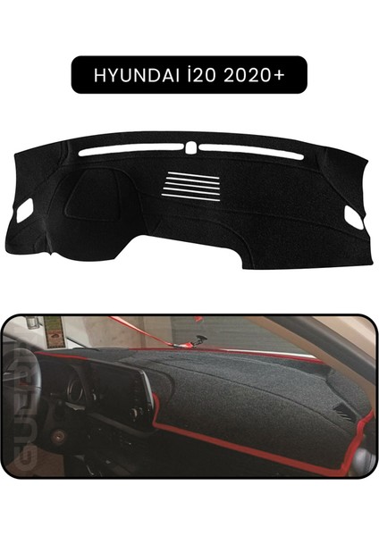 Hyundai I20 2020+TORPİDO Koruma Halısı Siyah Kenar