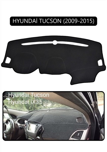 Hyundai Tucson 2009-2015TORPİDO Koruma Halısı Siyah Kenar