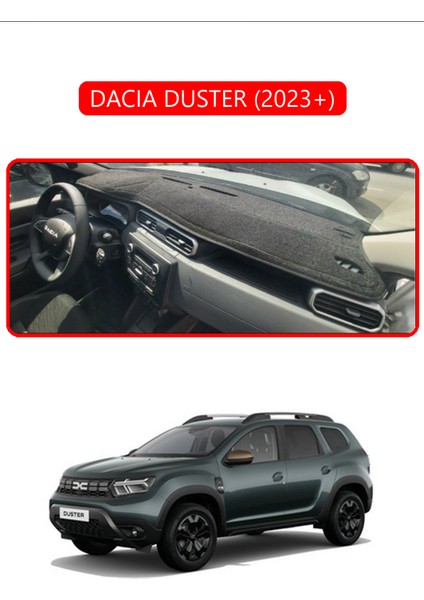 Dacıa Duster 2023+TORPİDO Koruma Halısı Kırmızı Kenar