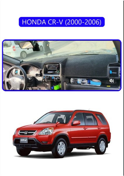 Honda Cr-V 2000-2006TORPİDO Koruma Halısı Mavi Kenar