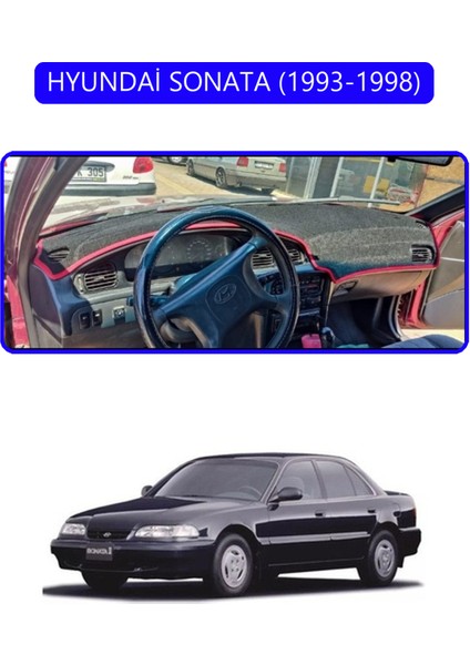 Hyundai Sonata 1993-1998TORPİDO Koruma Halısı Mavi Kenar