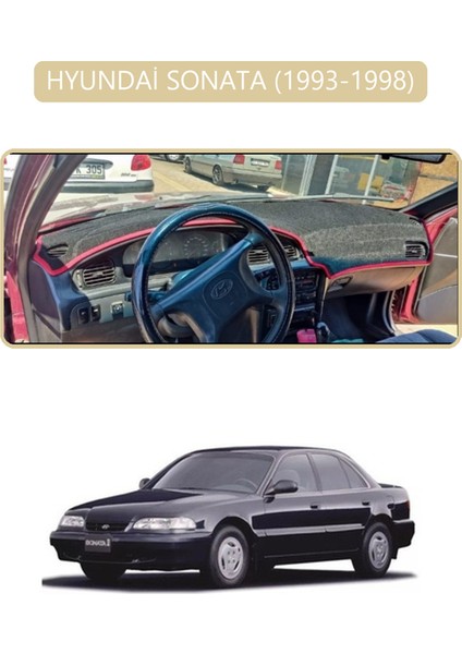 Hyundai Sonata 1993-1998TORPİDO Koruma Halısı Bej Kenar