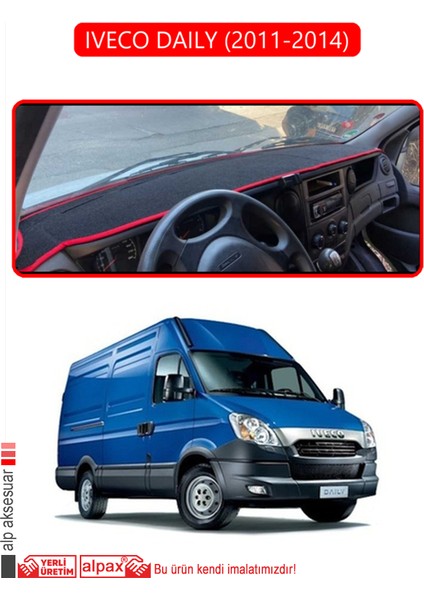 Iveco Daıly 2011-2014TORPİDO Koruma Halısı Kırmızı Kenar