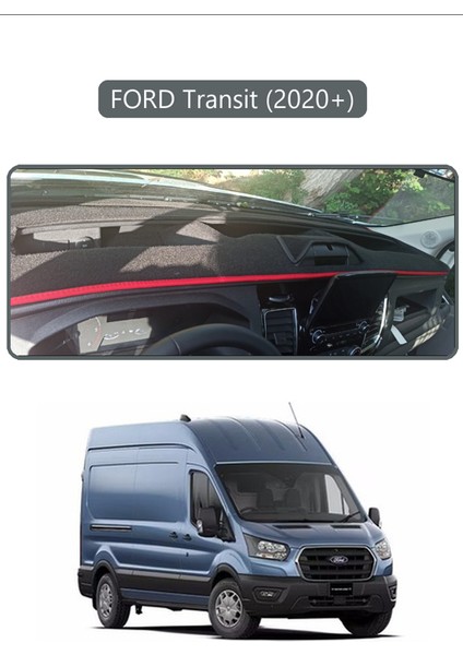 Ford Transit 2020+TORPİDO Koruma Halısı Gri Kenar