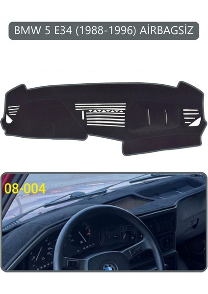 Bmw 5 E34 1988-1996 Airbagsiztorpido Koruma Halısı Gri Kenar