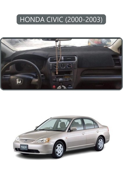 Honda Cıvıc 2000-2003TORPİDO Koruma Halısı Gri Kenar