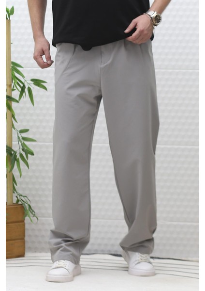 Erkek Bol Kesim Likralı Paraşüt Kumaş Baggy Pantalon