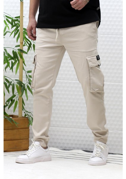 Erkek Gabardin Kumaş Kargo Pantolon