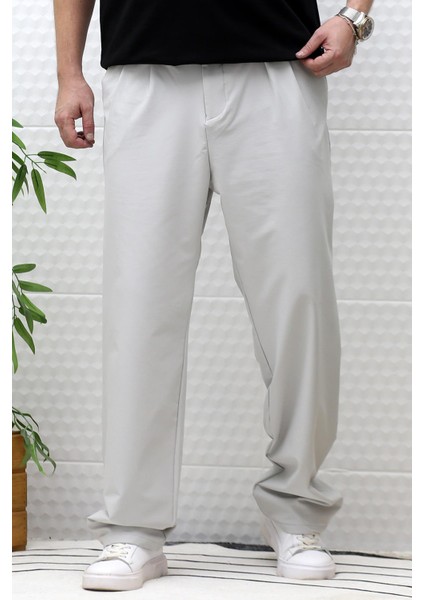 Erkek Bol Kesim Likralı Paraşüt Kumaş Baggy Pantalon
