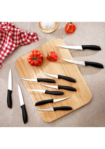 Quick Chef Bıçak Seti 10 Parça-Siyah