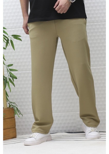 Erkek Full Likralı Rahat Kesim Baggy Pantolon Bel Lastikli