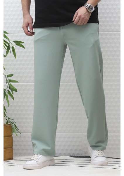 Erkek Full Likralı Rahat Kesim Baggy Pantolon Bel Lastikli