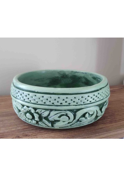 Beton Saksı Sukulent Bonzai Aranjman Çiçek Saksı (19X8)