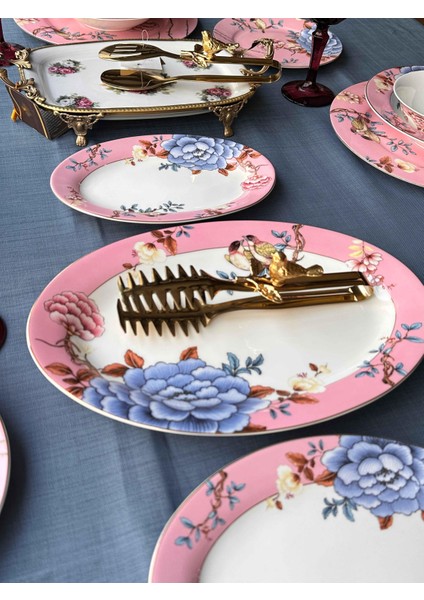 Yemek Takımı Floral Pink 38 Parça 6 Kişilik