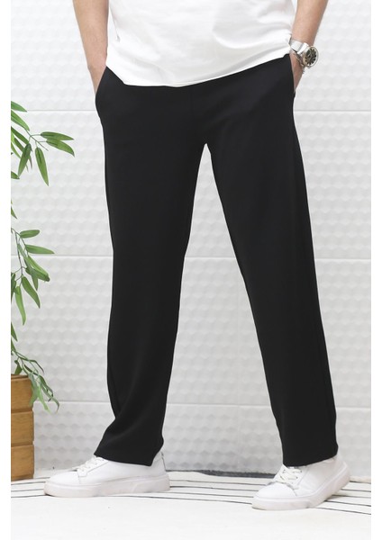 Erkek Full Likralı Rahat Kesim Baggy Pantolon Bel Lastikli