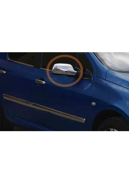 Peugeot 407 Uyumlu 2004-2010 Krom Ayna Kapağı 2 Parça Paslanmaz Çelik