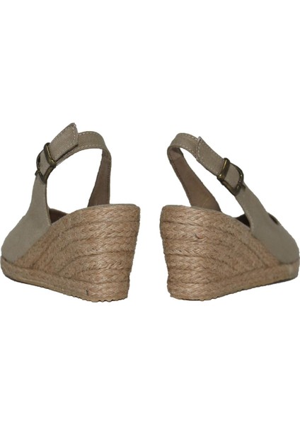 Kadın Dolgu Topuklu Rahat Yazlık Keten Sandalet fırsatları