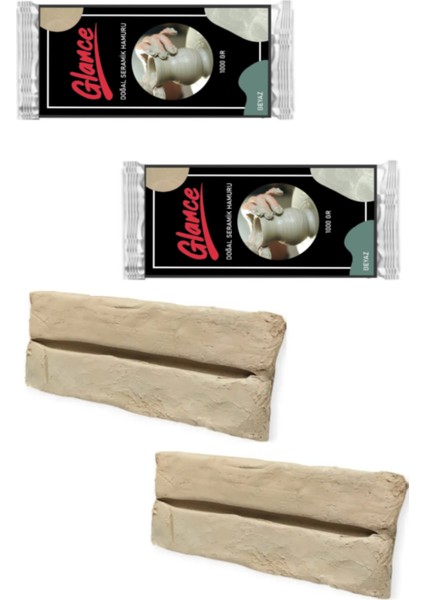 Doğal Seramik Hamuru 1000GRX2 gr Şişeli Palet 25ML 12'li Akrilik Seramik Başlangıç Set fırsatları