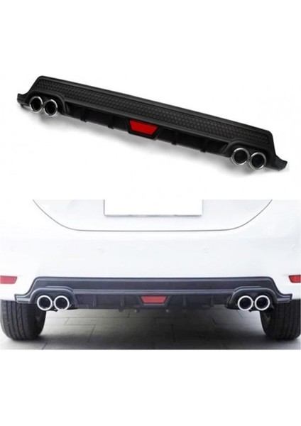 Toyota Corolla Egzoz Görünümlü Difüzör Siyah 2013-2018