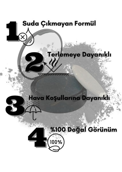 Siyah 14 gr Suda Çıkmayan Saç Sakal Dolgunlaştırıcı Dip Boya Topik Pudra modelleri