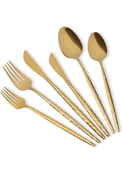 Shiny Çatal Kaşık Bıçak Takımı Gold 36 Parça