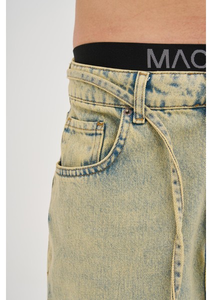 Erkek Oversize Baggy Yıkamalı Mint Green Jean fiyatları
