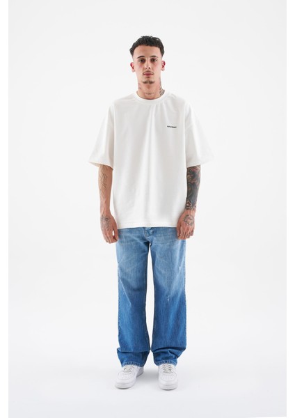 Erkek Ethnical Patterned Jean Blue