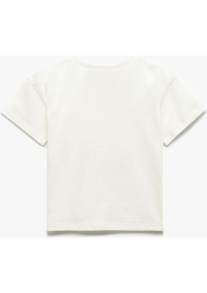 Bisiklet Yaka Kısa Kollu Pamuklu Baskılı Tişört fiyatları