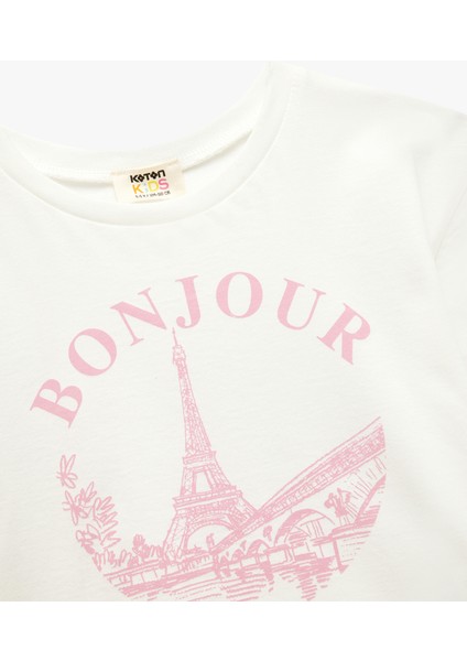 Bisiklet Yaka Kısa Kollu Pamuklu Baskılı Tişört modelleri