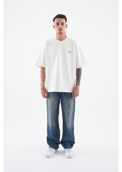 Erkek Ethnical Patterned Jean Dark Blue modelleri