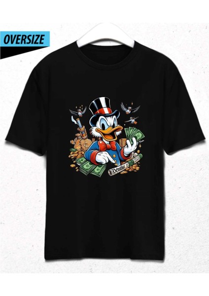 Vibe: Billionaire – Oversize Unisex T-Shirt Siyah