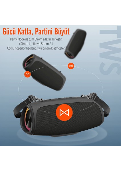Nowgo Storm S 60W Rgb Super Bass Tws Party Speaker Taşınabilir Kablosuz Bluetooth Hoparlör indirimleri