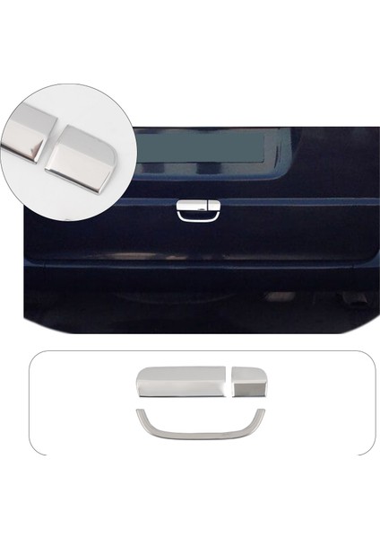 Mercedes Vito W639 Uyumlu 2010-2014 Krom Bagaj Açma 3 Parça Paslanmaz Çelik