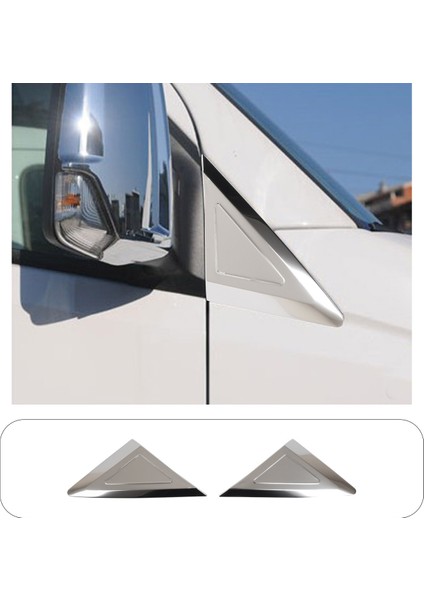Volkswagen Crafter Uyumlu 2006-2012 Krom Kelebek Cam Nikelajı 2 Parça Paslanmaz Çelik