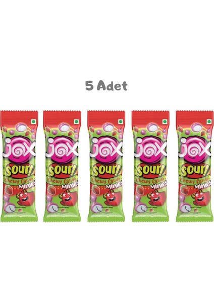 Minies Ekşi Çilek Çiğnenebilir Şekerleme 10 Gr. 5 Adet