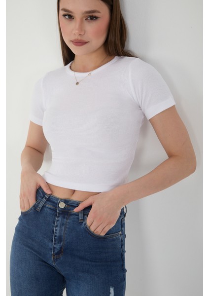 Kadın 3 Lü Takım Yazlık Crop T-Shirt Bluz fırsatları