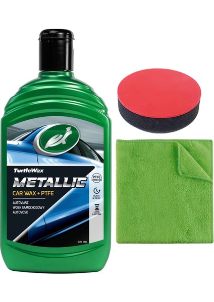 Metalik Ptfe Katkılı Teflon Sıvı Cila 500 ml + Mikrofiber Bez + Cila Süngeri