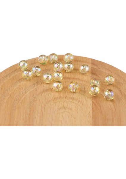 Plastik Inci Sarı Şeffaf Janjanlı Boncuk 10 mm 500 Gram Çanta ve Takı Aksesuar Boncuğu