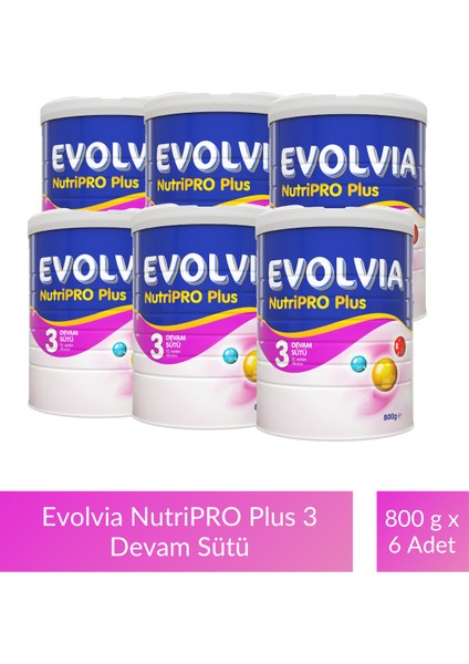 NutriPRO Plus 3 Devam Sütü 800 gr x 6 Adet