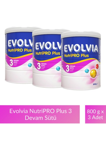 NutriPRO Plus 3 Devam Sütü 800 gr x 3 Adet