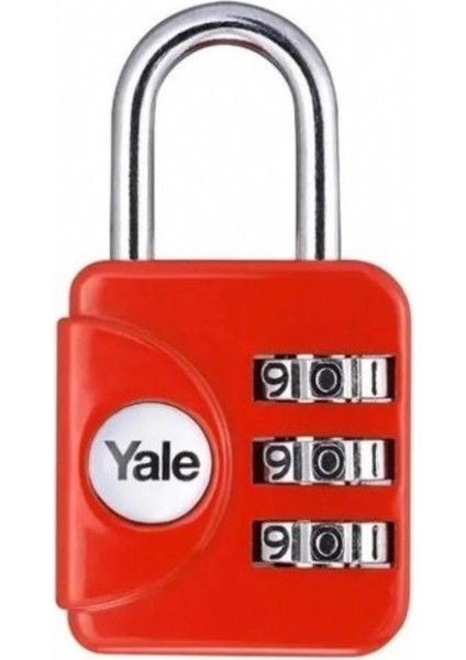 Yale Geniş Tip Mini Şifreli Asma Kilit Kırmızı