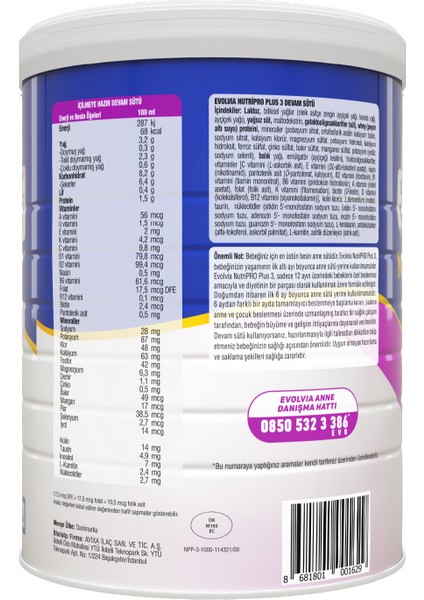 NutriPRO Plus 3 Devam Sütü 1000 gr