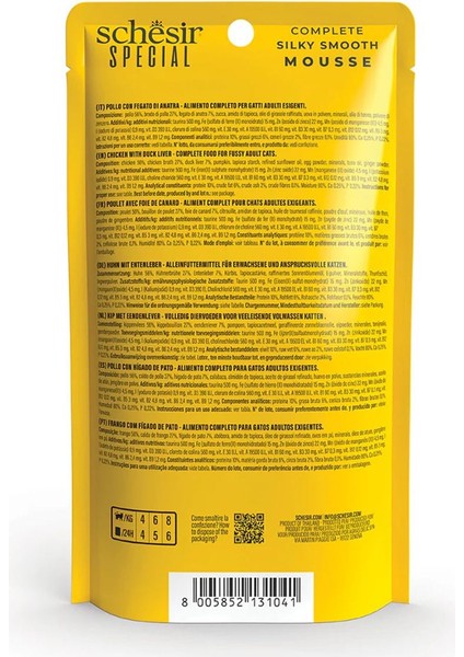 Special Mousse Tavuklu ve Ördek Karaciğerli Kedi Konservesi 70GR - 6 Adet